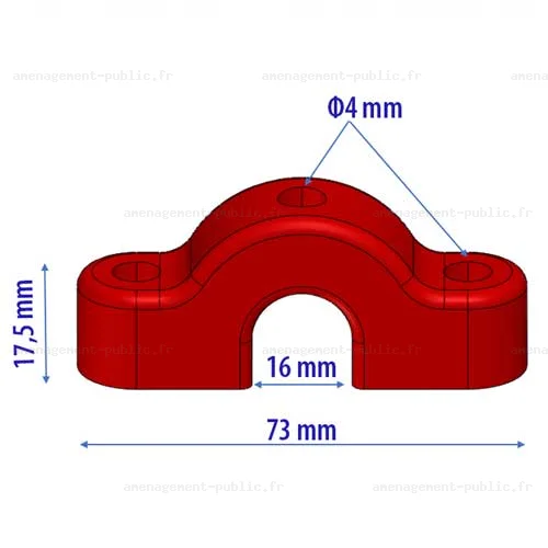 Fixation en polyamide pour corde et filet de structure de jeu